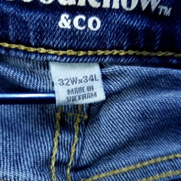 Goodfellow Co Jeans Mens 32X34 Blue Slim Straight Total Flex Dark American Denim - Picture 9 of 13